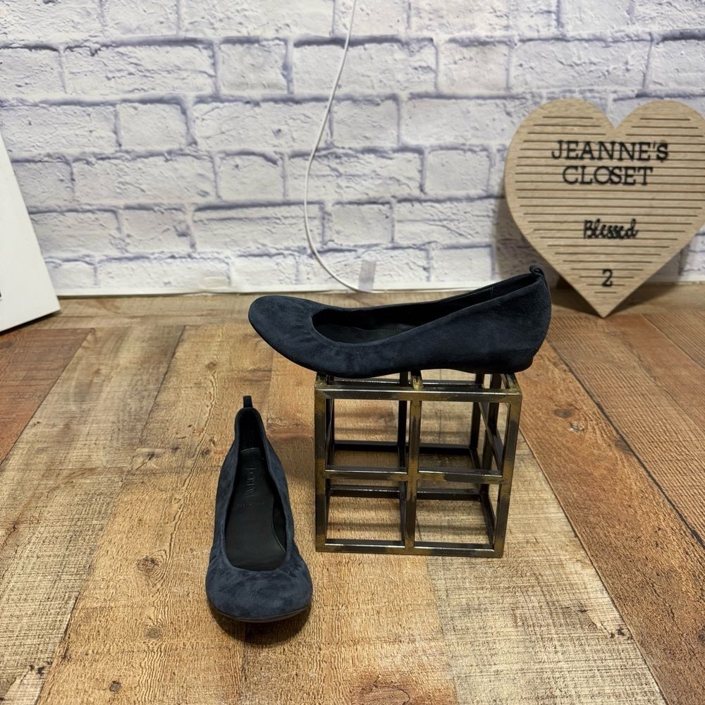 J. Crew navy blue suede ballet flats size 5